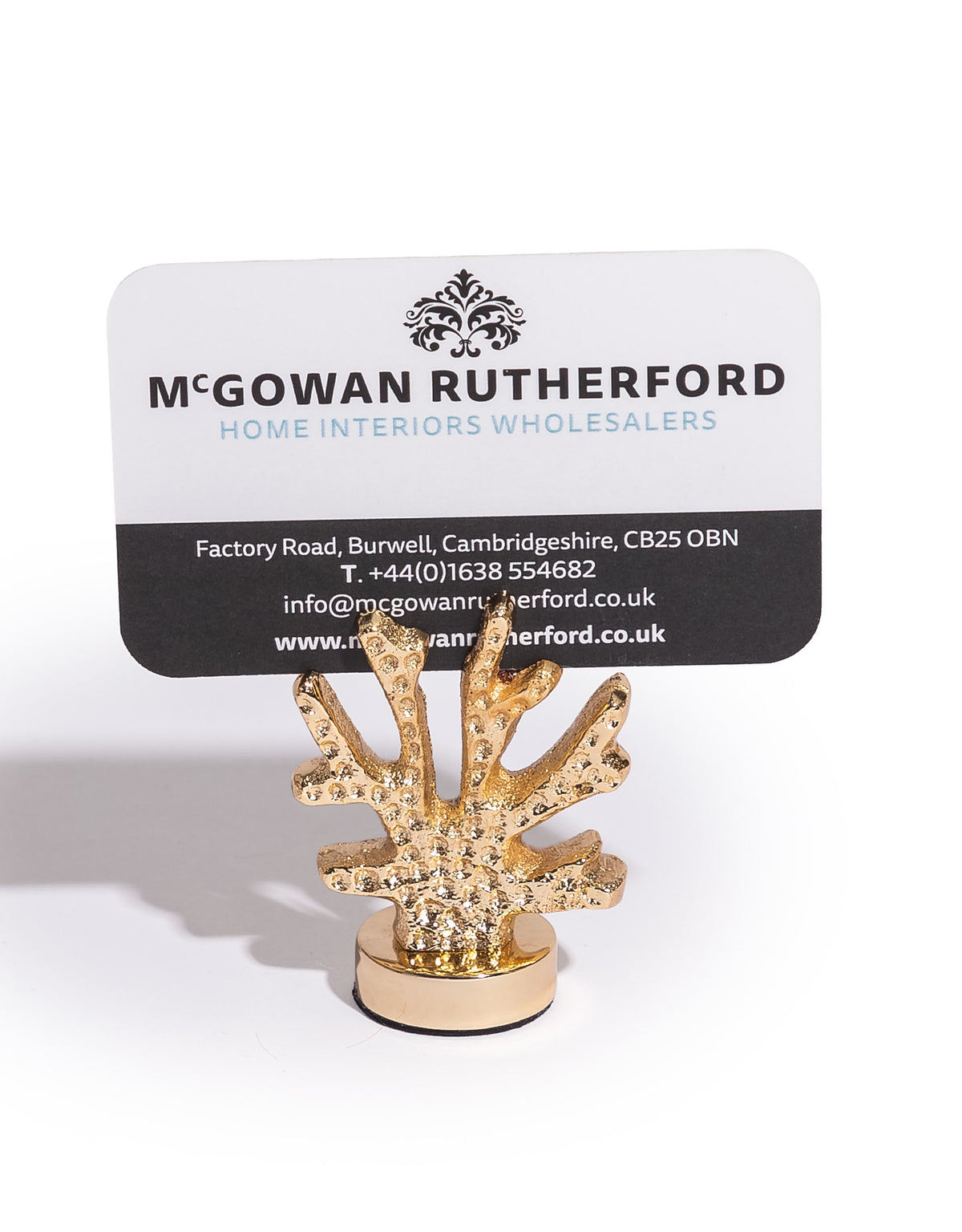 Gold Coral Card / Photo Holder