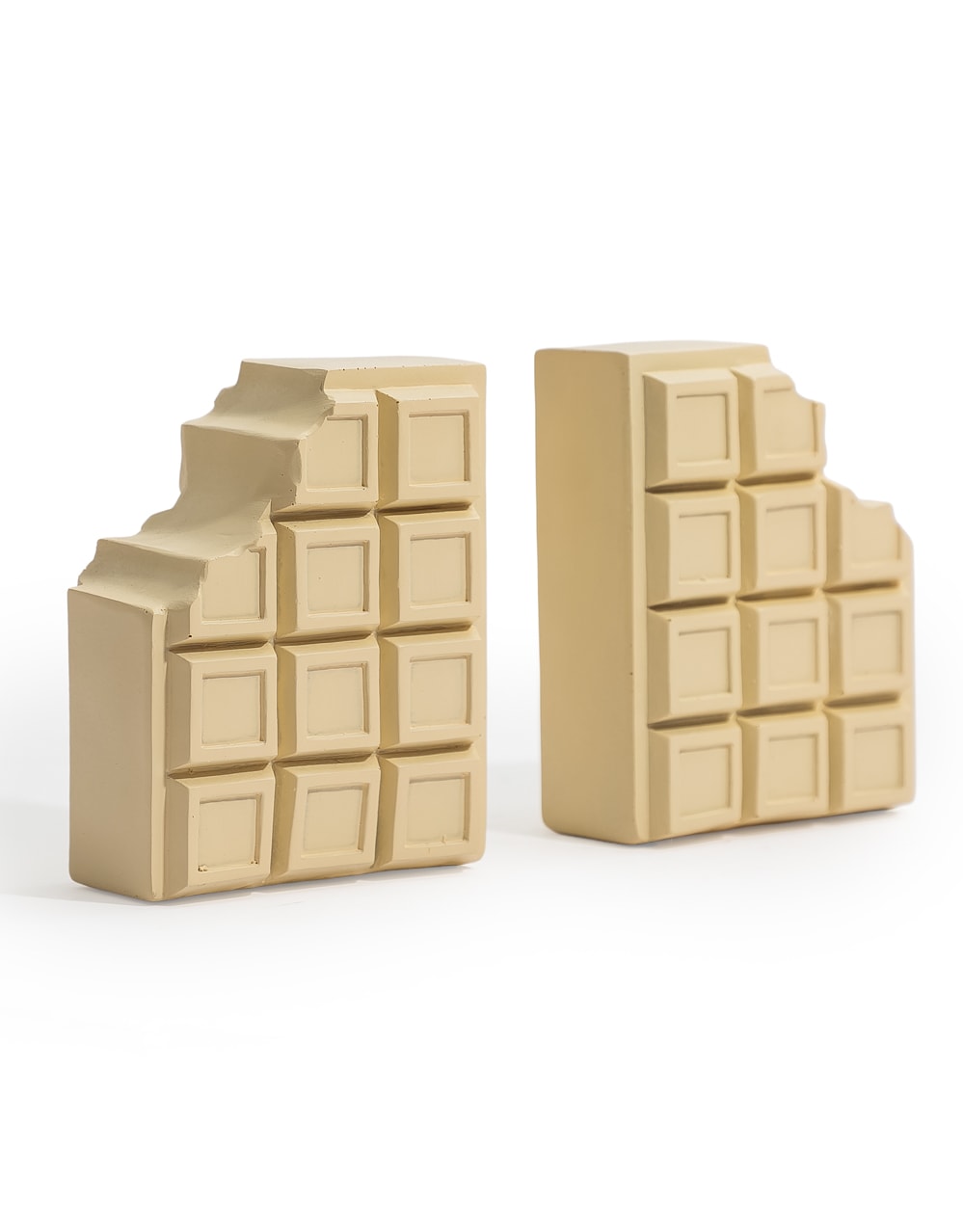 Set of White Chocolate Bars Bookends