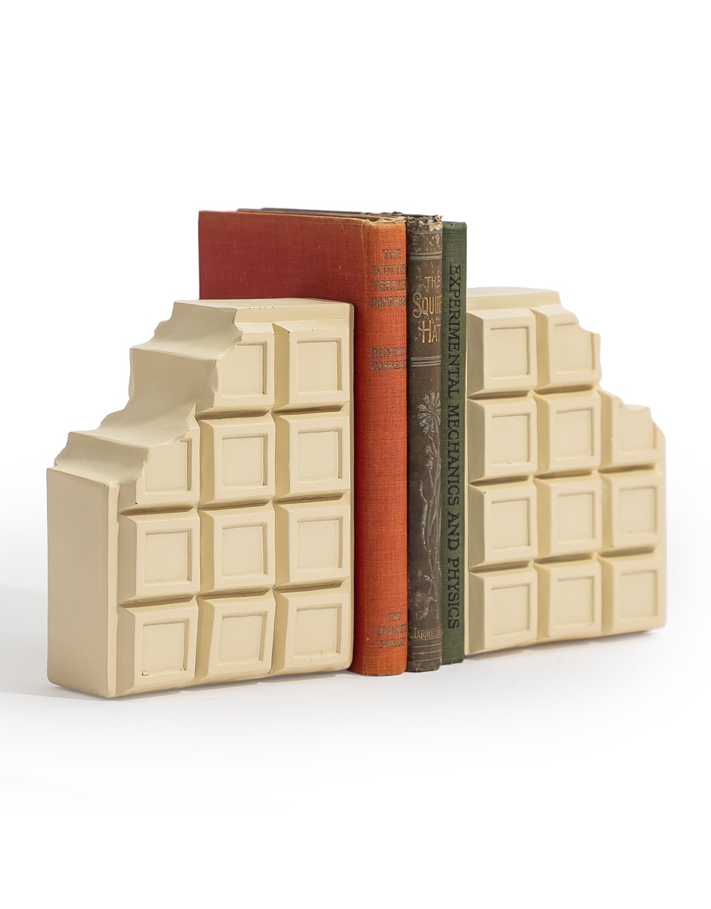 Set of White Chocolate Bars Bookends