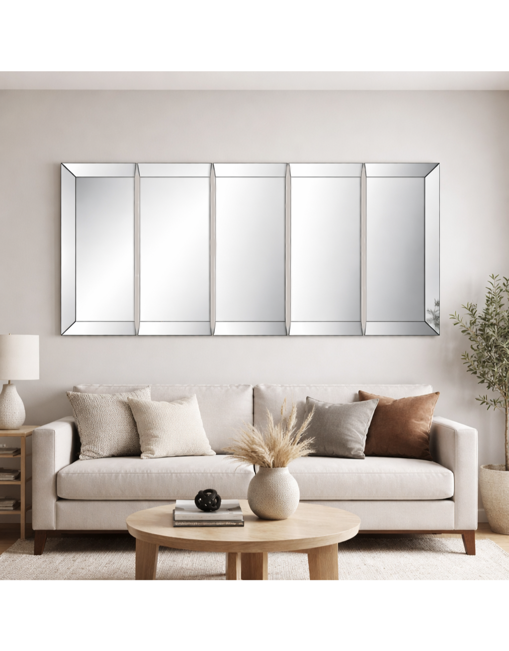 Venetian Giant 5 Panel Wall Mirror