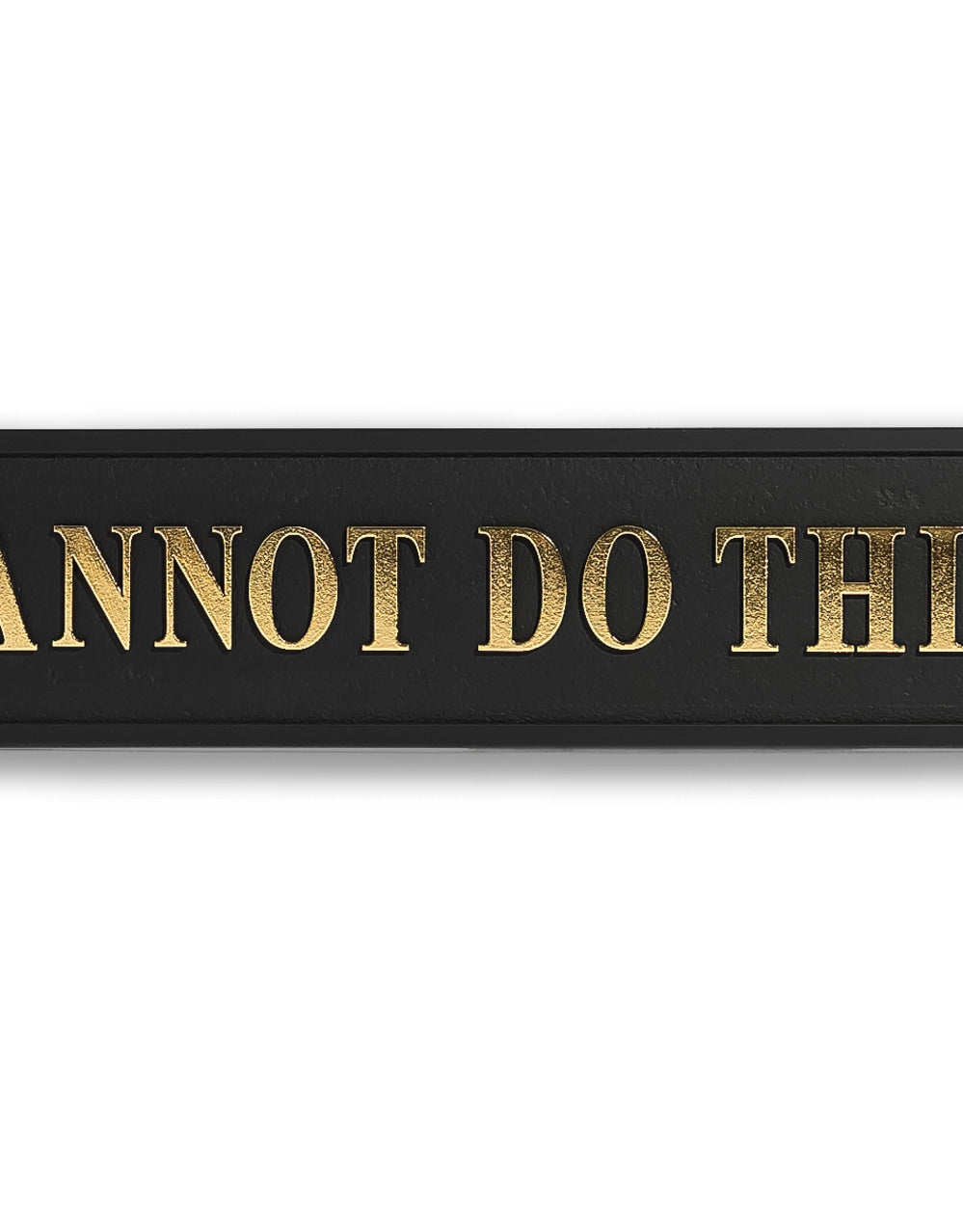 Black & Gold "We Cannot Do This Sober" Wall Sign