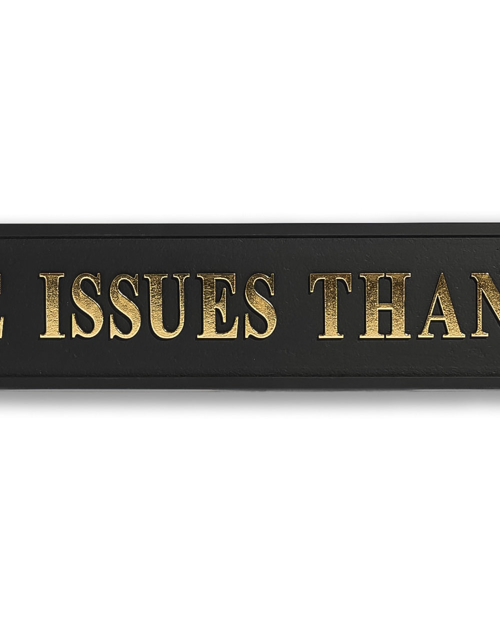 Black & Gold "More Issues Than Vogue" Wall Sign