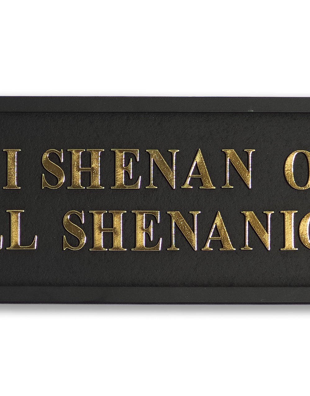 Black & Gold "Shenanigan" Wall Sign
