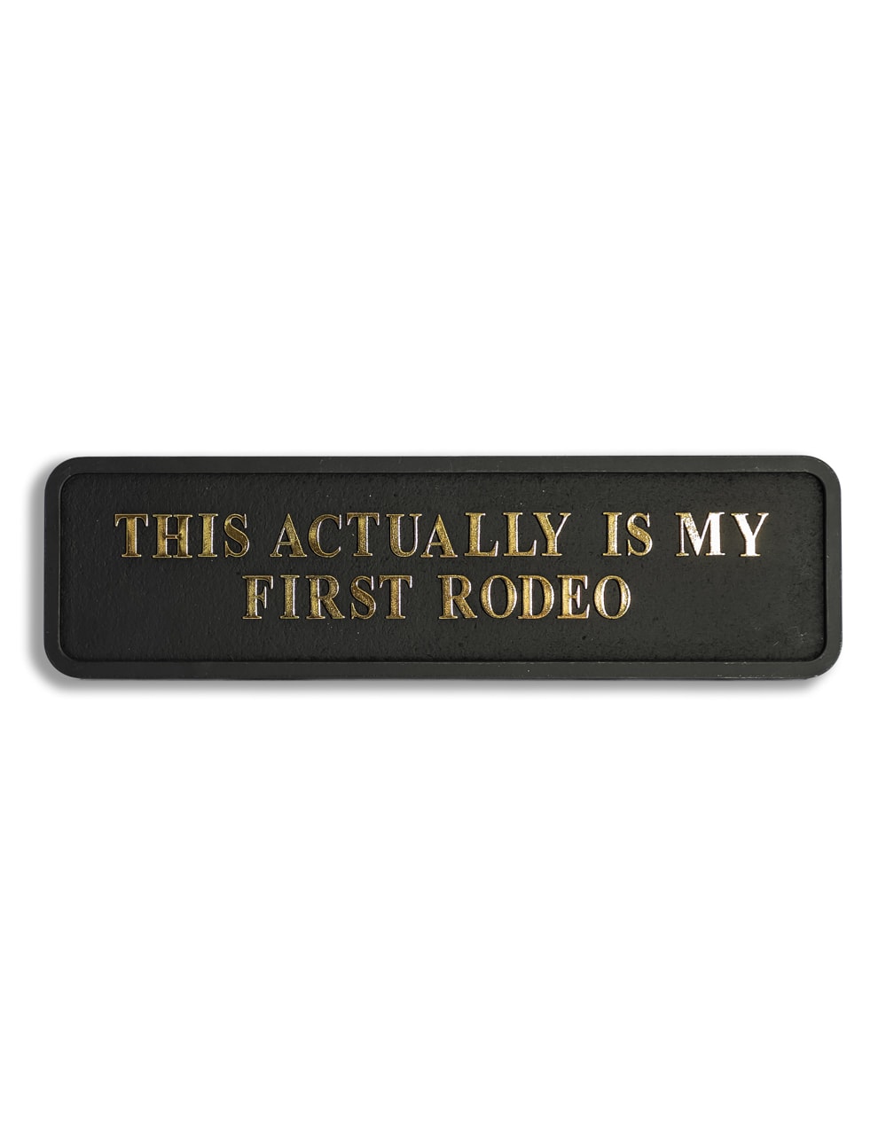 Black & Gold "This Actually Is My First Rodeo" Wall Sign