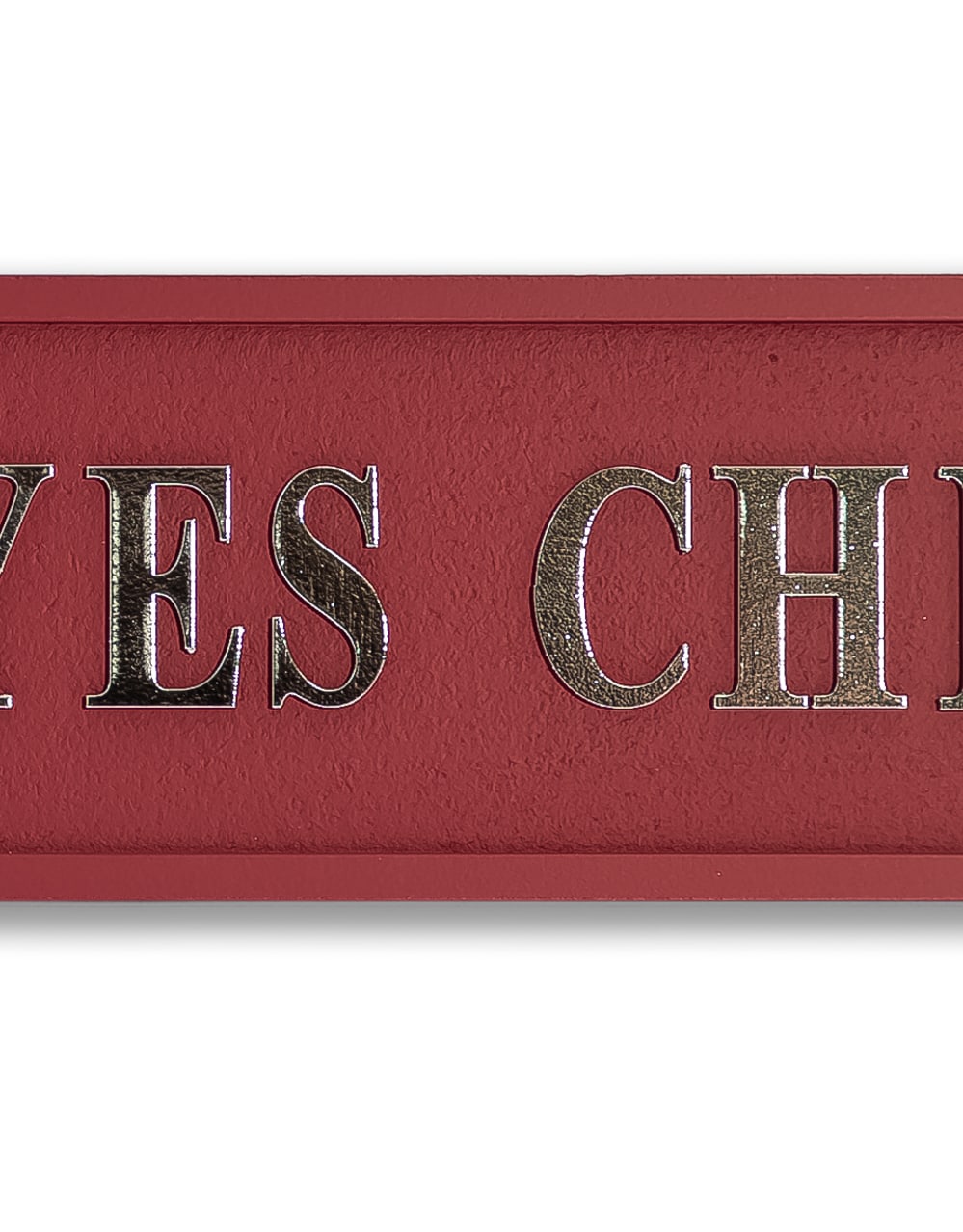 Red & Silver "Yes Chef" Wall Sign