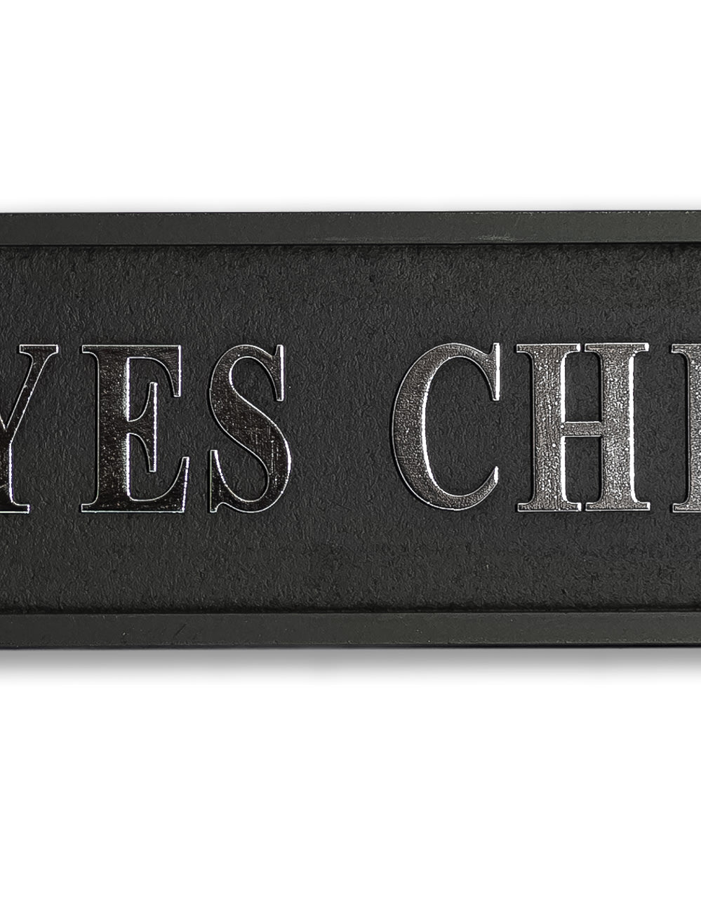 Black & Silver "Yes Chef" Wall Sign