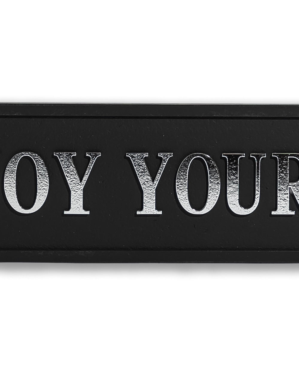 Black & Silver "Enjoy Your Poo" Wall Sign