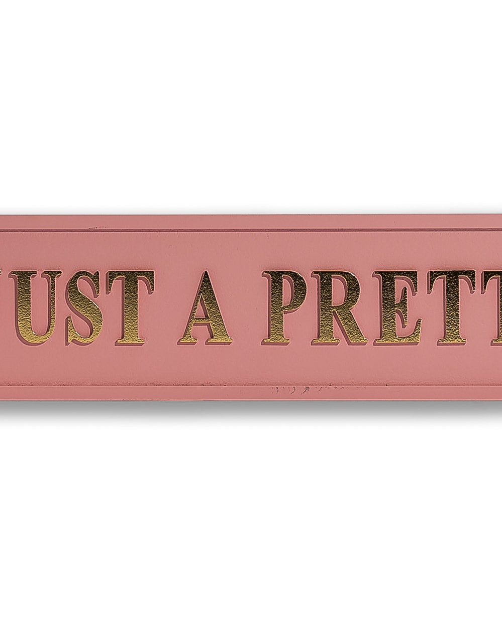 Pink & Gold "Not Just A Pretty Face" Wall Sign