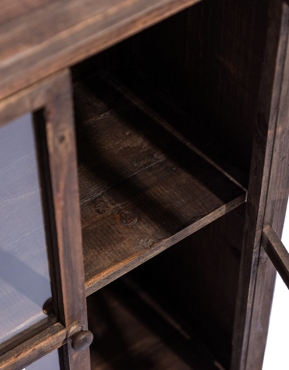 Rustic Wooden "Arundel" Sideboard Cabinet w/ Glass Doors