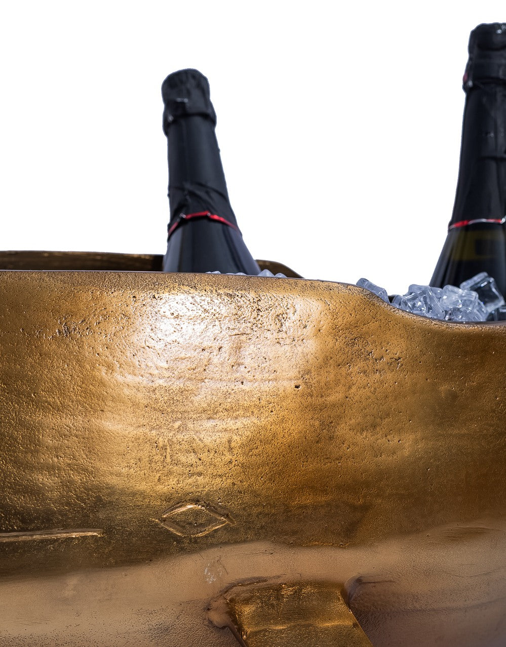 Large Gold Aluminium Whale Ice Bucket