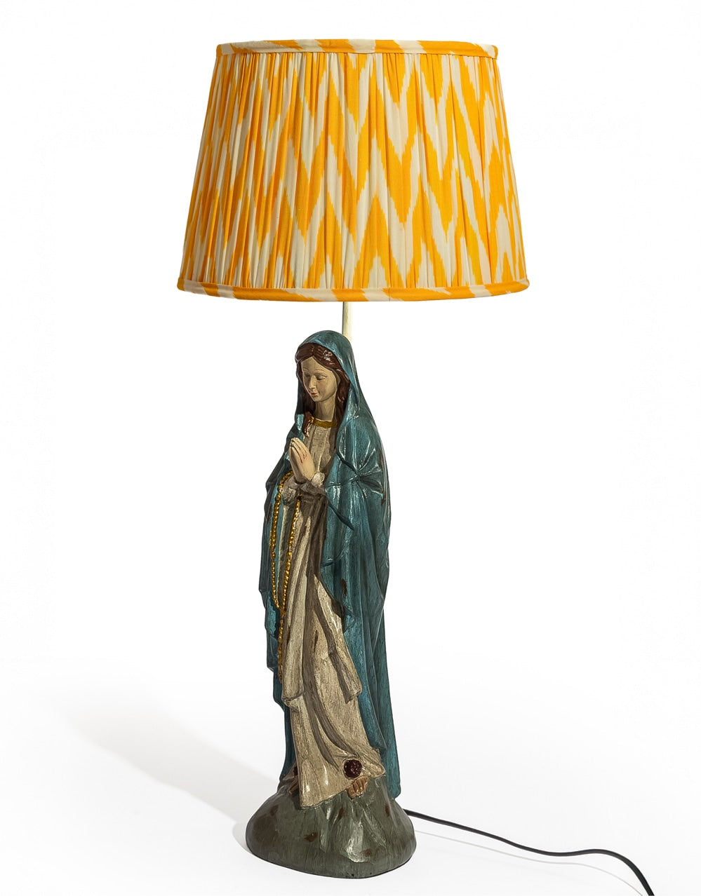 Mango Zigzag Ikat Gathered / Pleated 40cm Lampshade