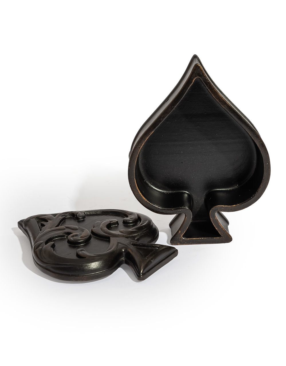 Antique Black "Spade" Storage / Trinket Box