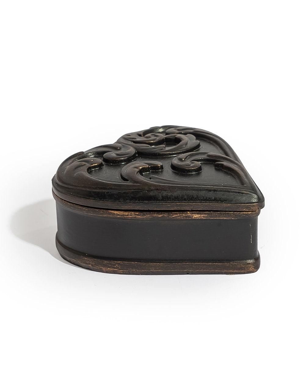 Antique Black "Heart" Storage / Trinket Box