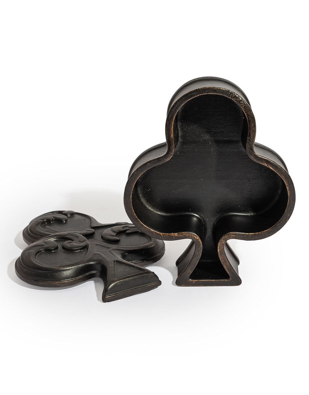 Antique Black "Club" Storage / Trinket Box