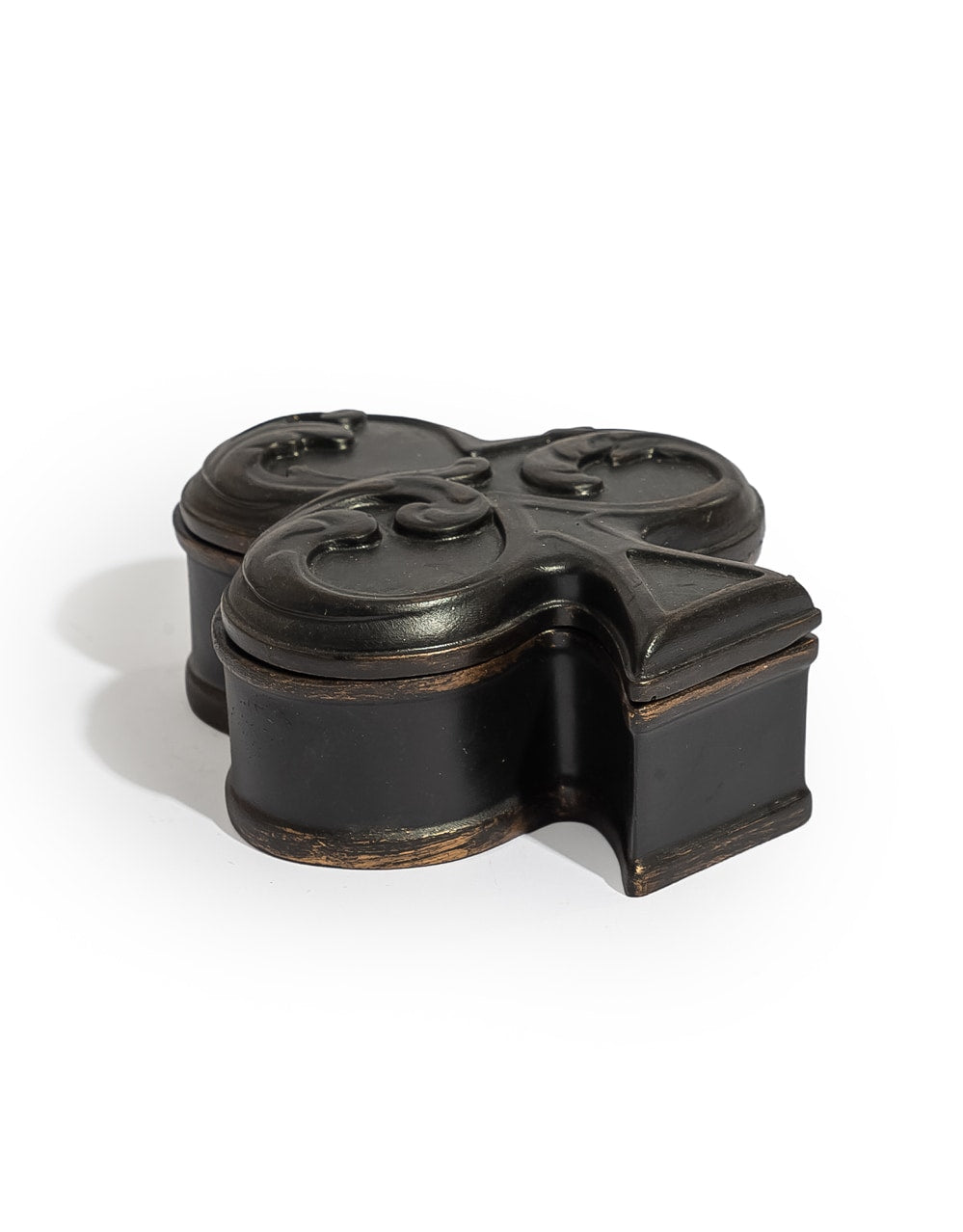Antique Black "Club" Storage / Trinket Box
