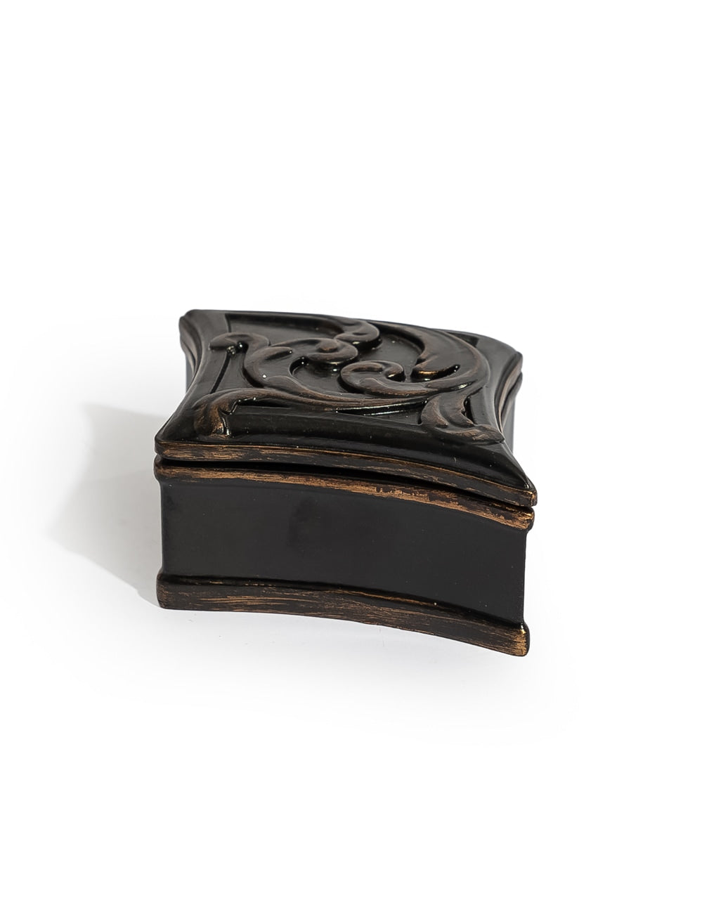 Antique Black "Diamond" Storage / Trinket Box
