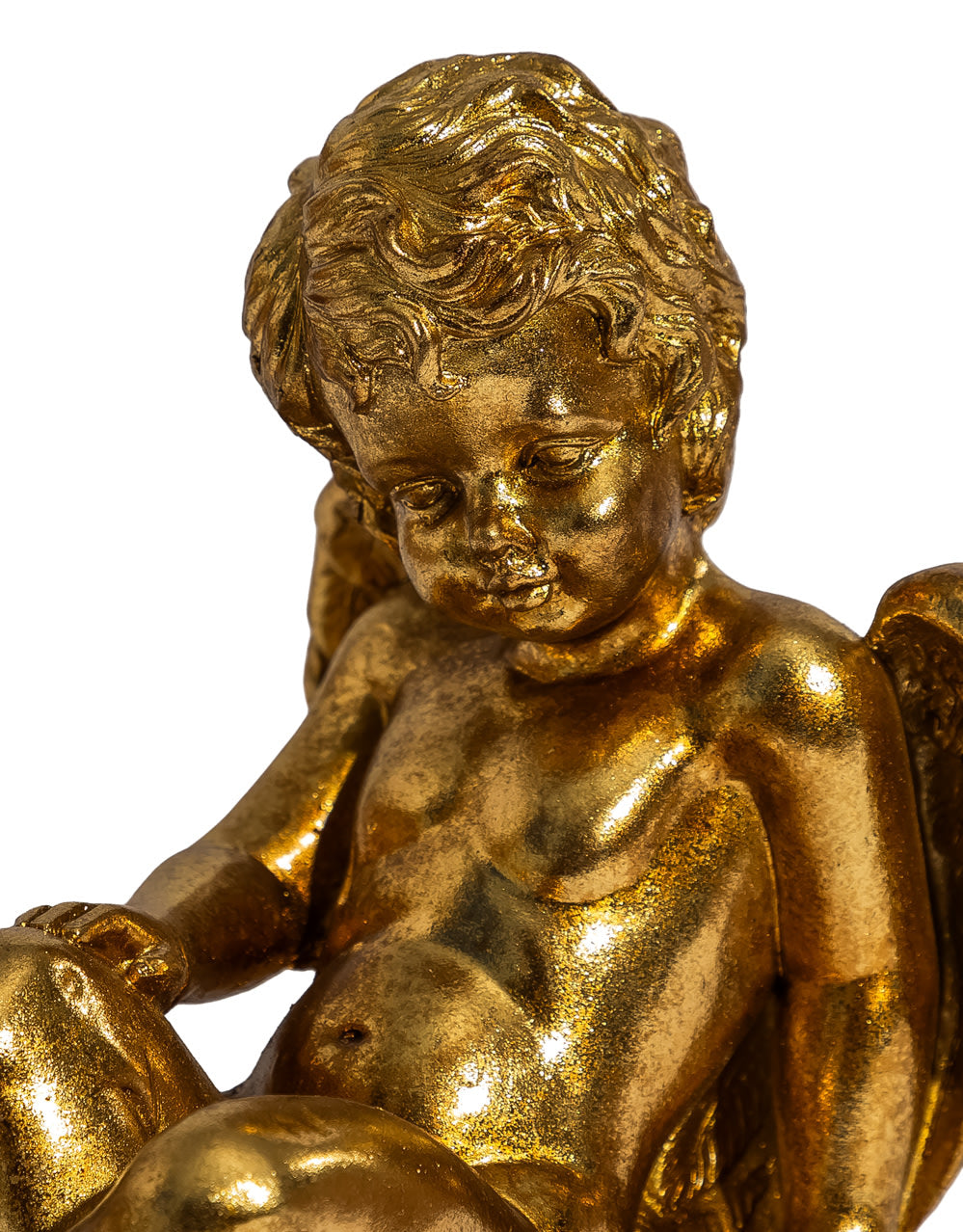 Antique Gold Winged Cherub Figure