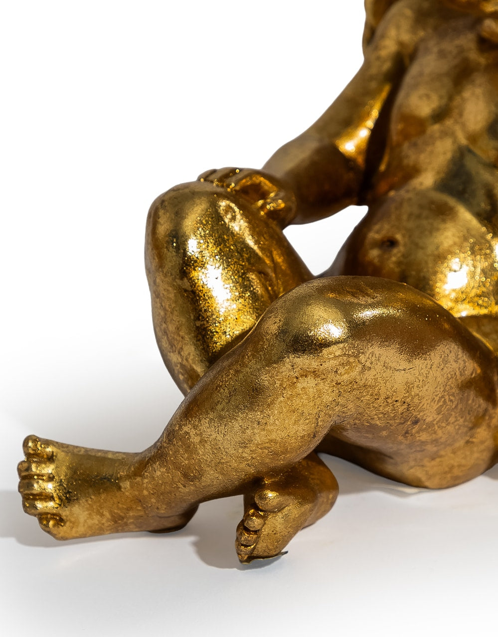 Antique Gold Winged Cherub Figure