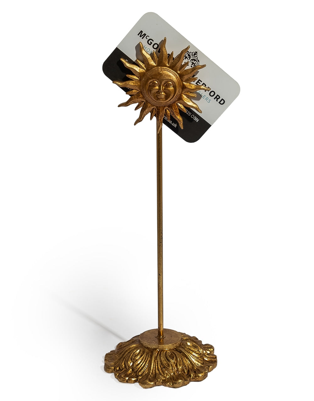 Gold "Sun" Magnetic Card / Photo Holder on Stand