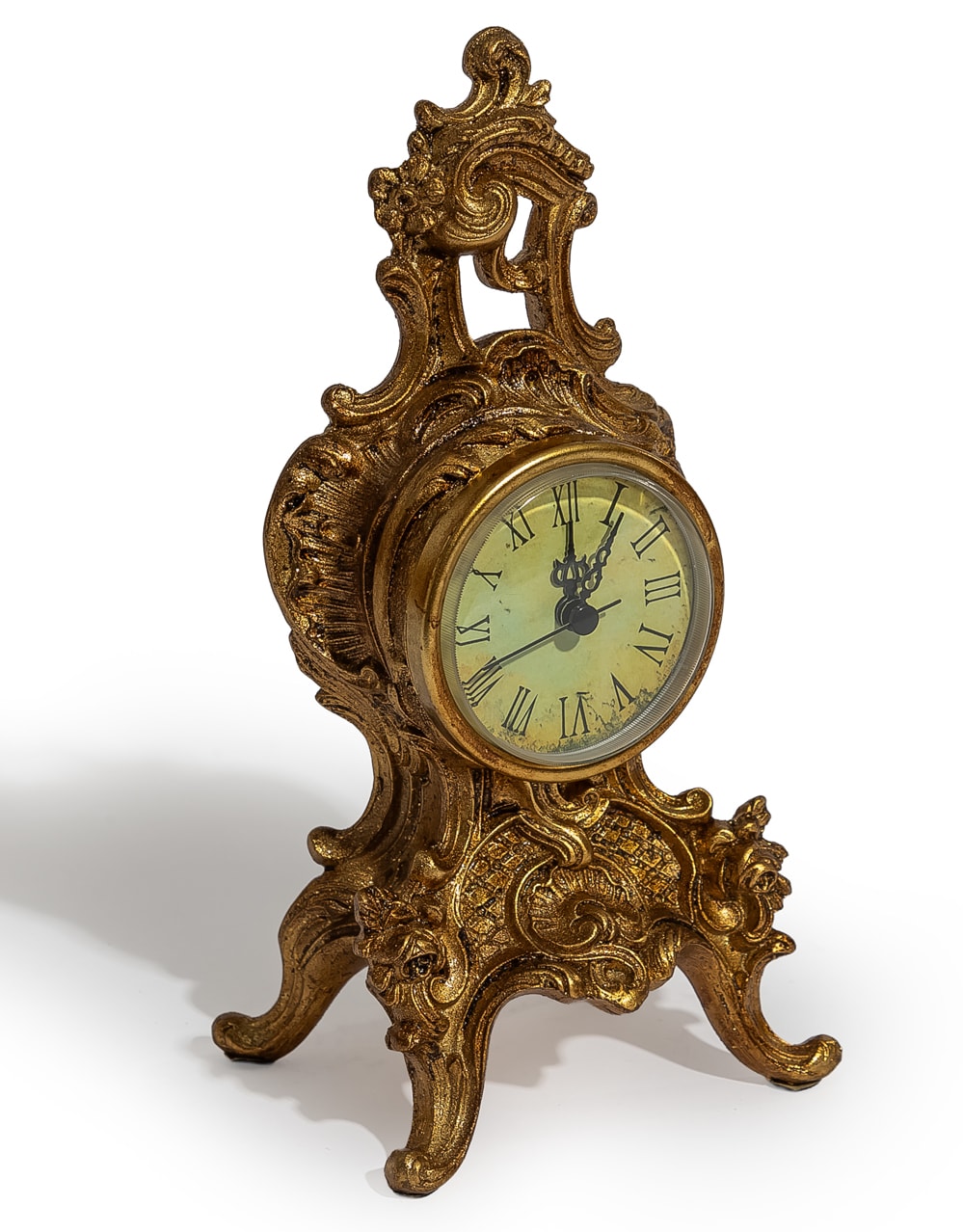 Antique Gold Ornate Mantle Clock