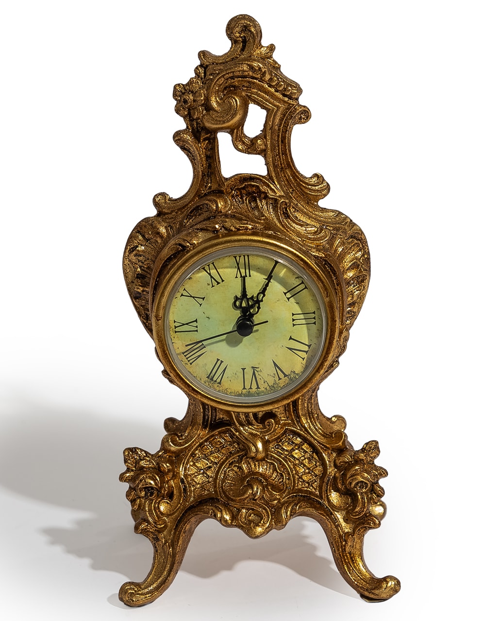 Antique Gold Ornate Mantle Clock