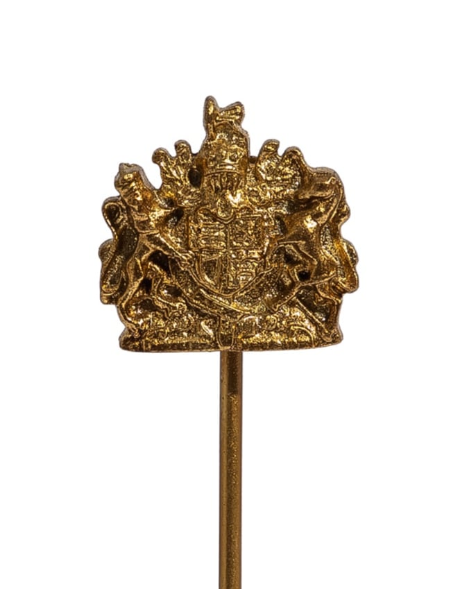 Gold "Coat of Arms" Magnetic Card / Photo Holder on Stand