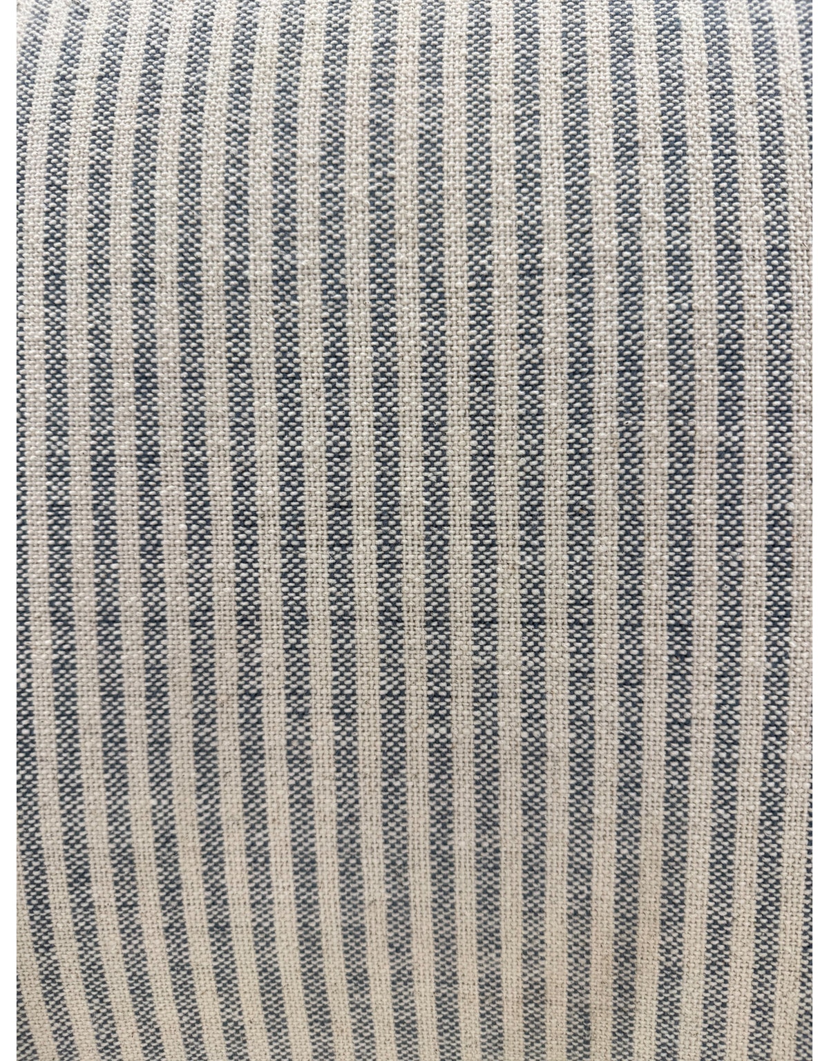 Pearson-Style Blue & White Pinstripe Occasional Wooden Armchair