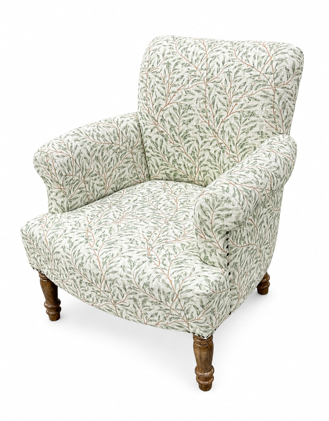 Green "Willow Boughs" William Morris Patterned Occasional Armchair