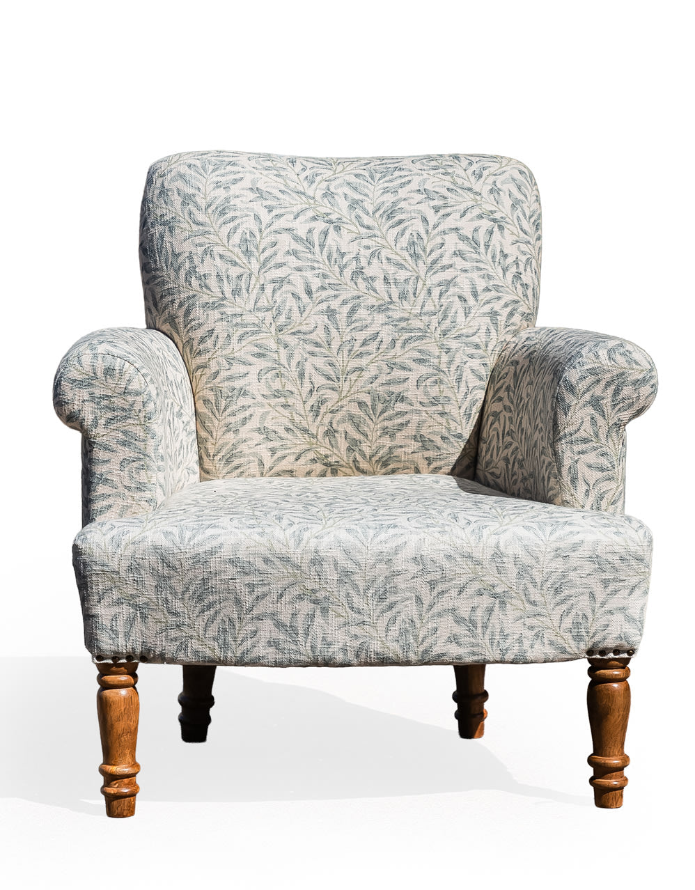 Blue "Willow Boughs" William Morris Patterned Occasional Armchair