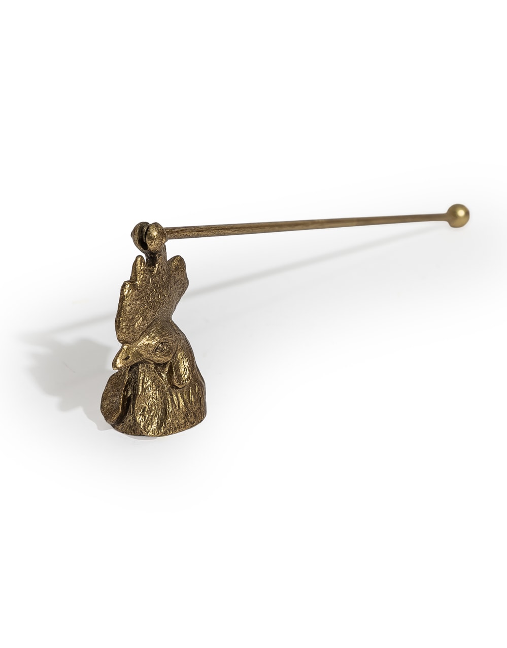 Antique Gold Cockerel Candle Snuffer