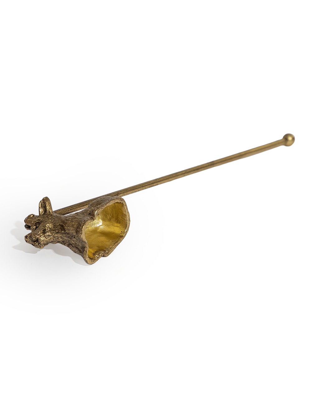 Antique Gold Terrier Dog Candle Snuffer
