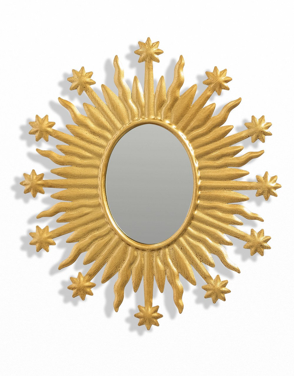 Gold Ex-Voto "Celeste" Sun Wall Mirror
