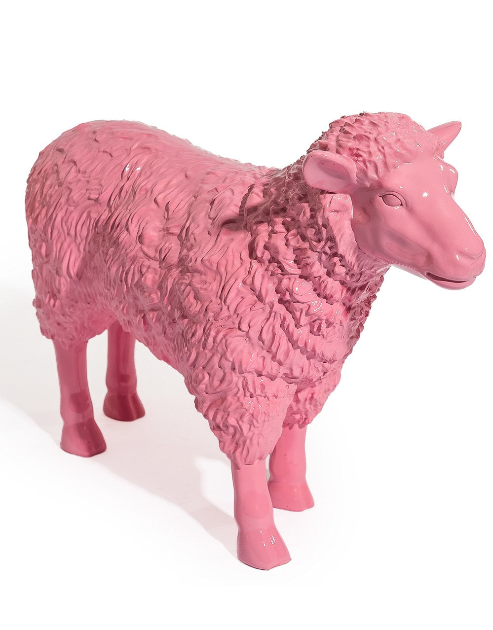 Large Bright Pink Sheep Figure