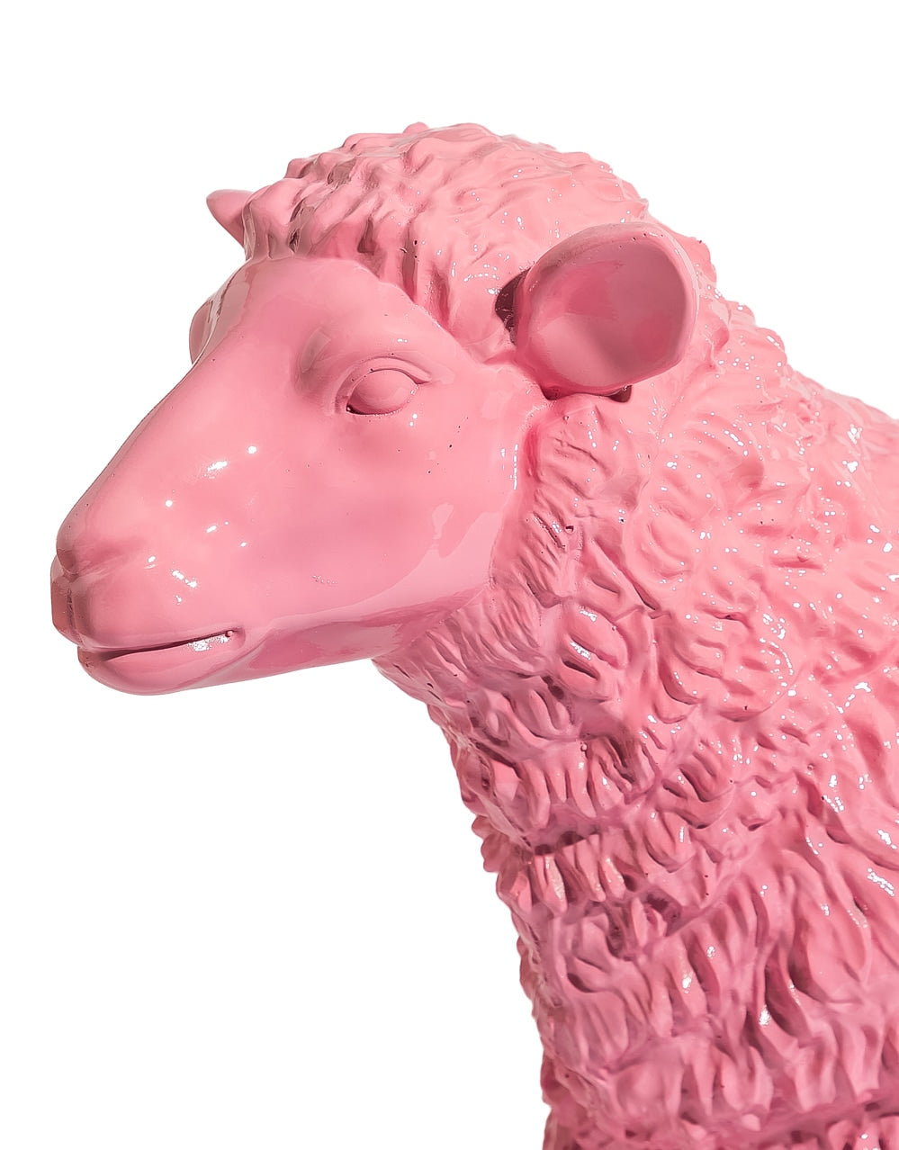 Large Bright Pink Sheep Figure