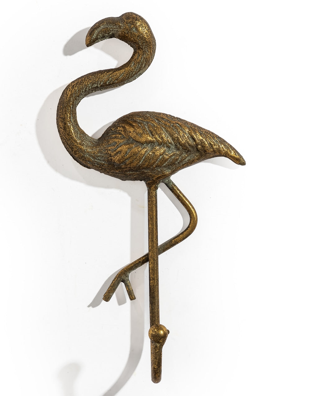 Antique Gold Flamingo Coat Hook