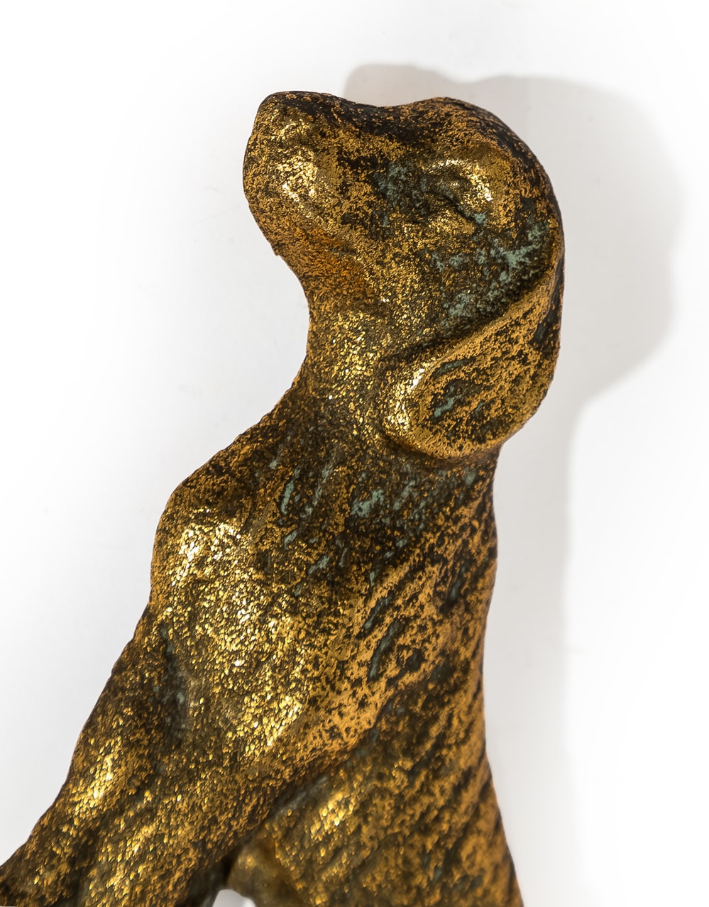 Antique Gold Sitting Dog Coat Hook