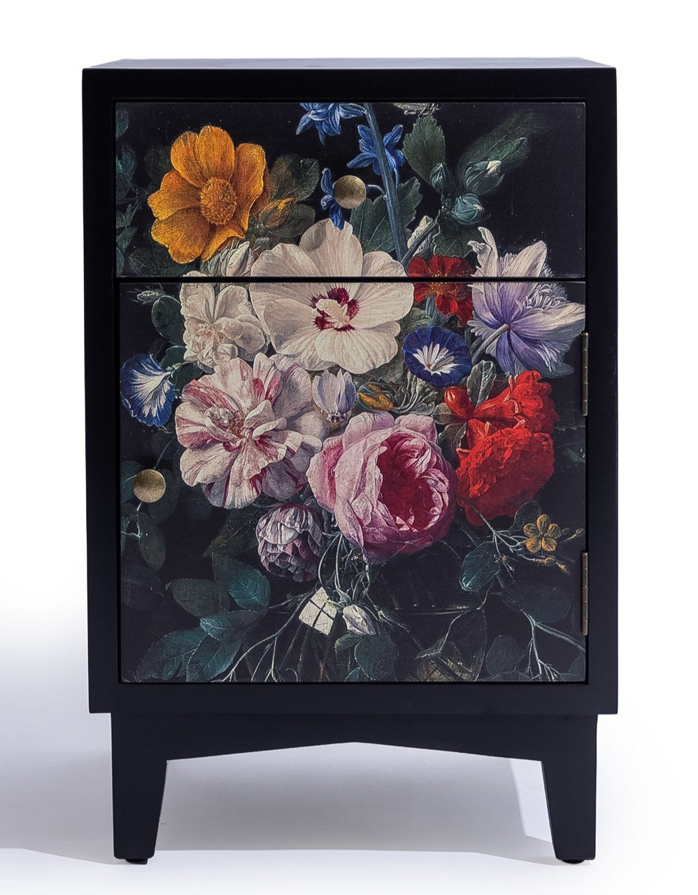 A Pair of Boho Floral Bedside Tables