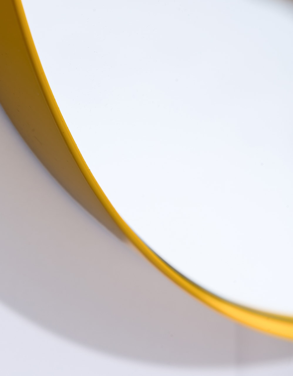 Round 60cm Mustard Yellow Framed Wall Mirror
