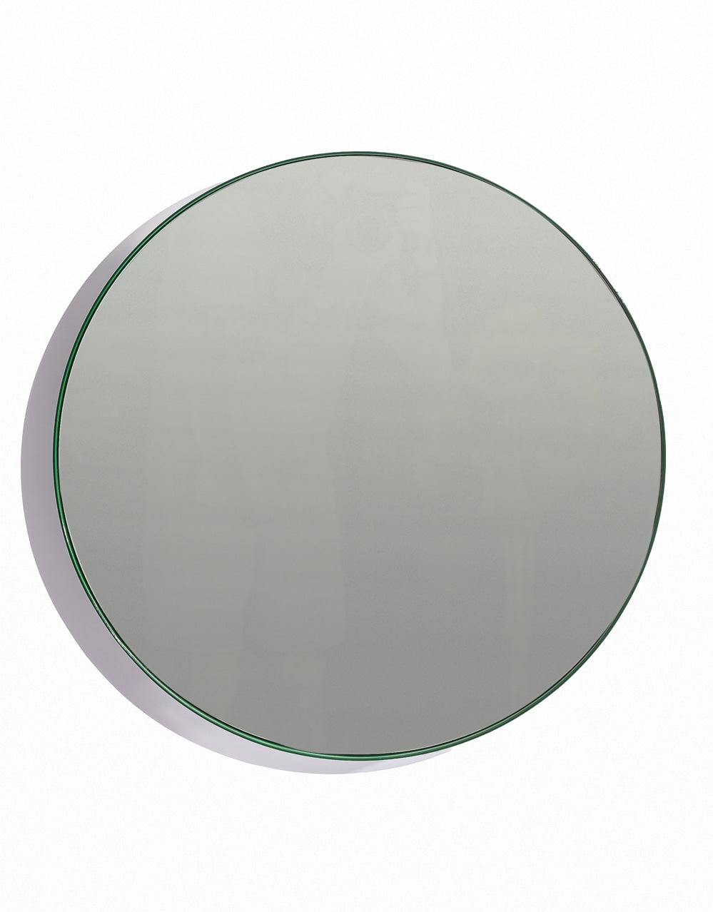 Round 60cm Olive Green Framed Wall Mirror