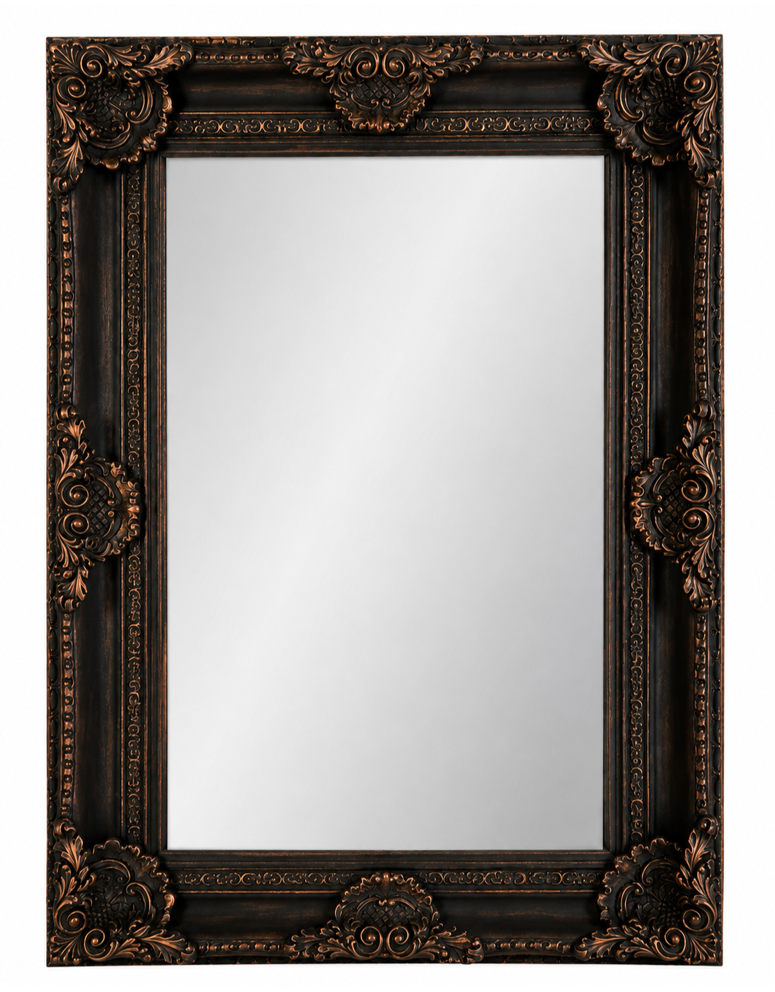 Antique Black Rectangular Classic Mirror