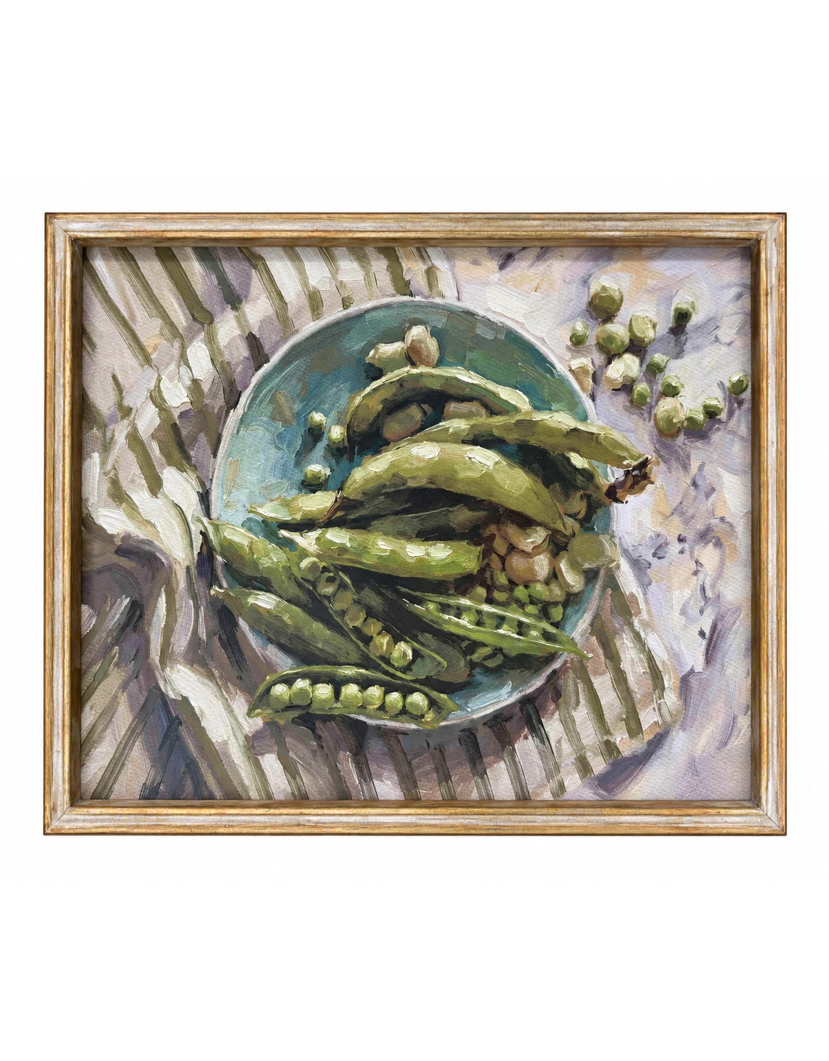 Farmhouse "Pea Pods" Still Life Framed Print w/ Glass