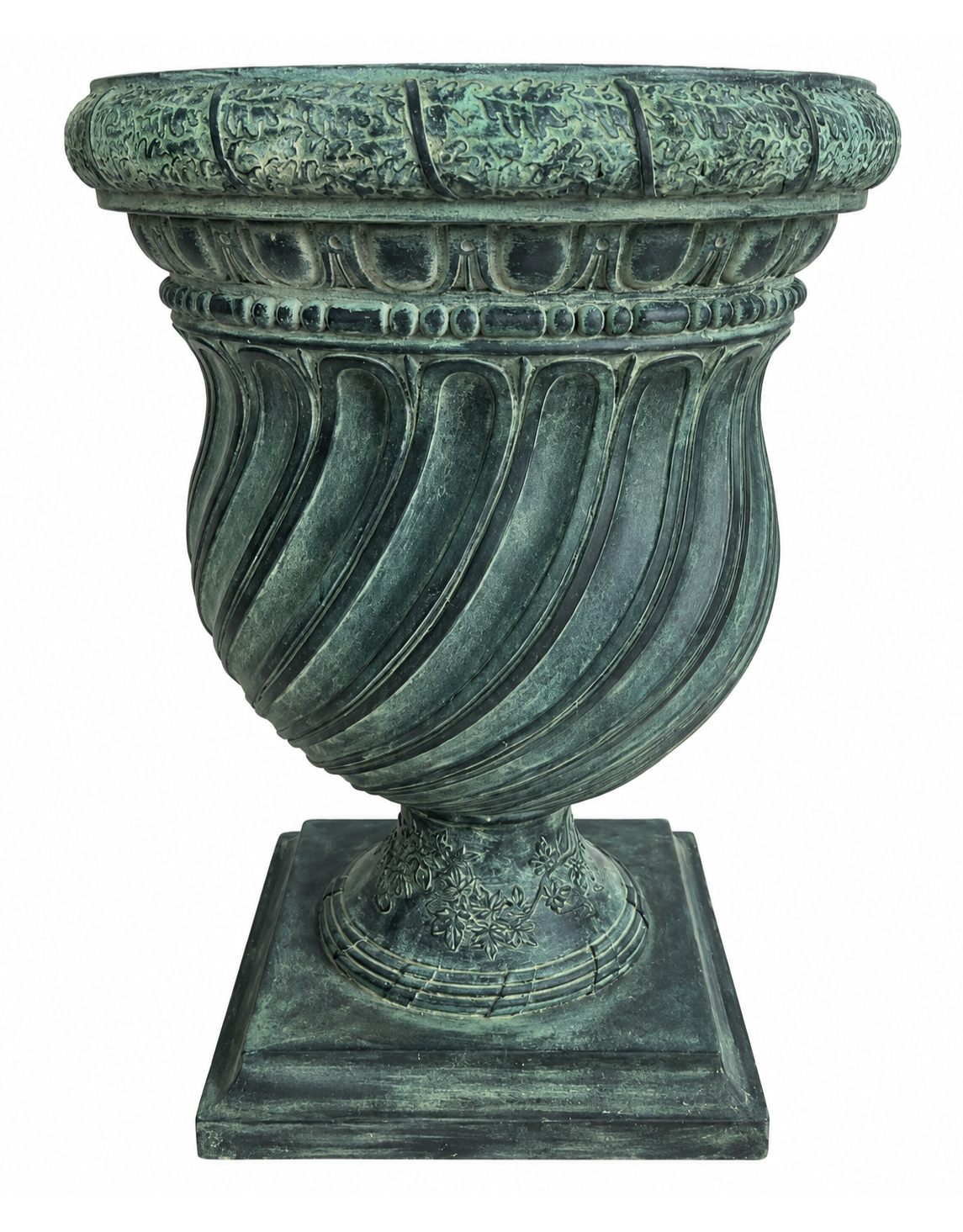 Verdigris Fluted Urn Garden Planter