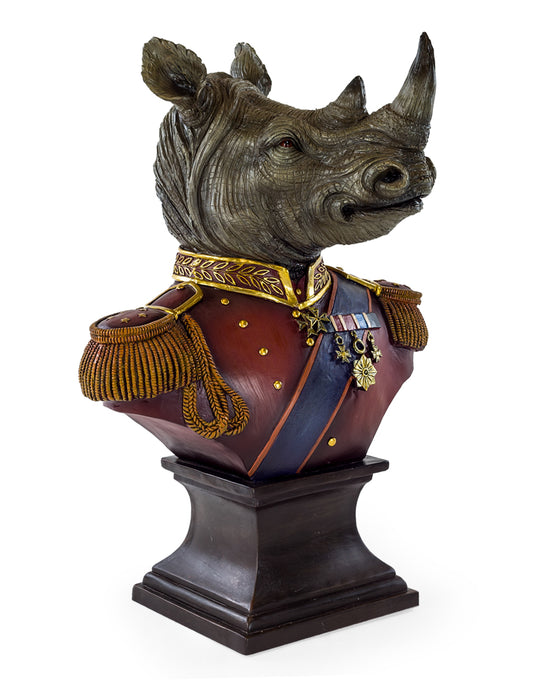 Gentry Rhino Bust with square base