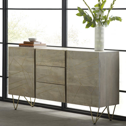 Abstract Extra Large Sideboard