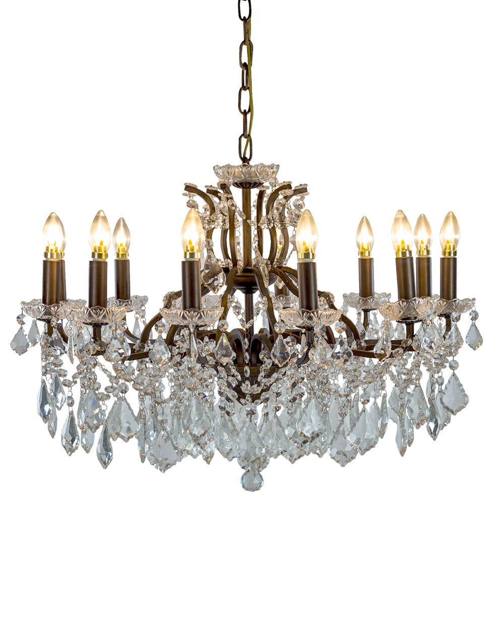 Large 12 Branch Shallow Chandelier