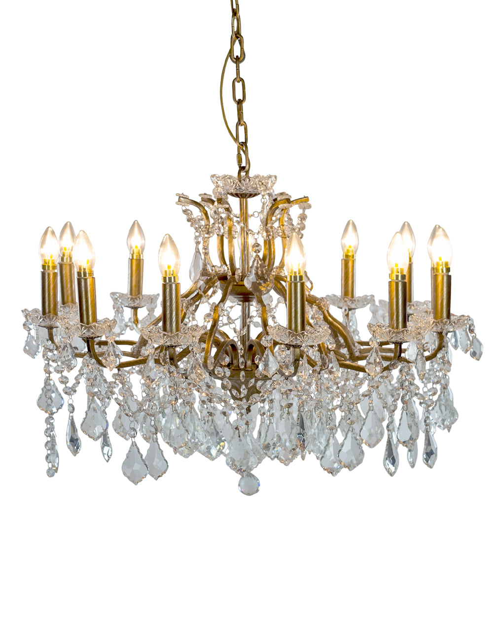 Large 12 Branch Shallow Chandelier
