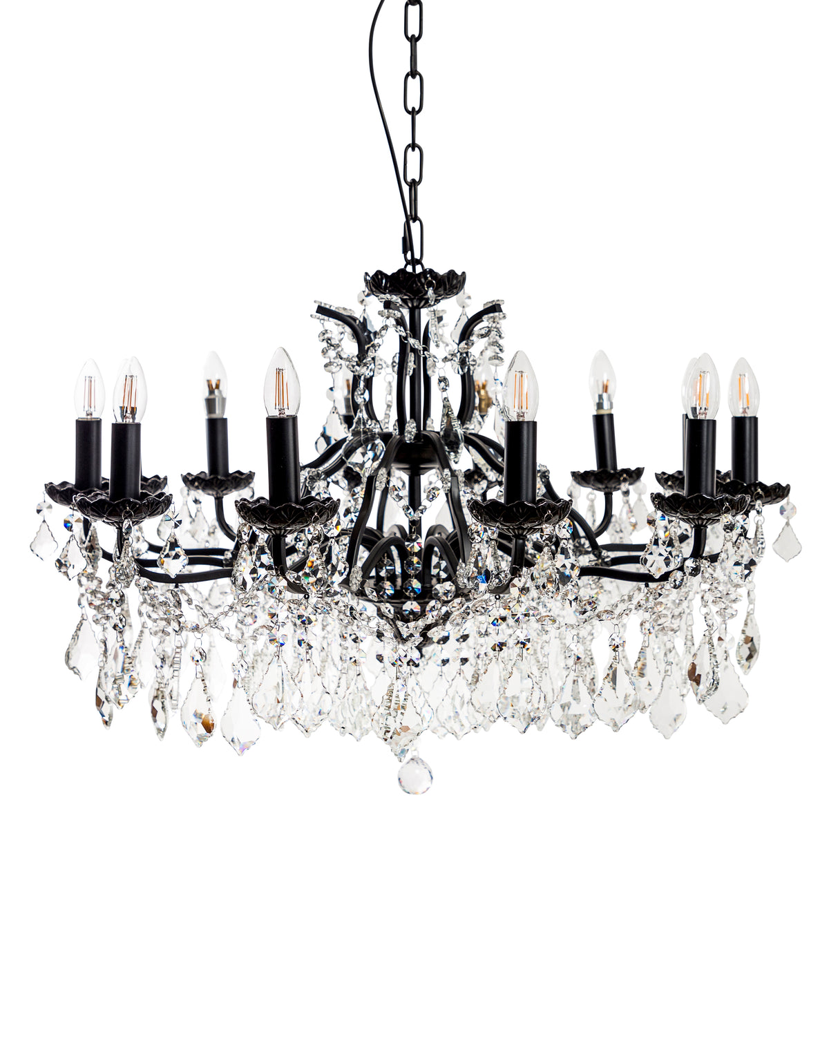 Large 12 Branch Shallow Chandelier