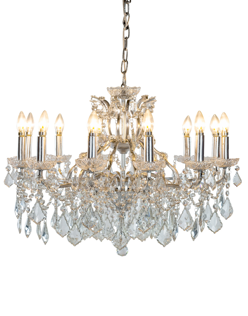 Large 12 Branch Shallow Chandelier