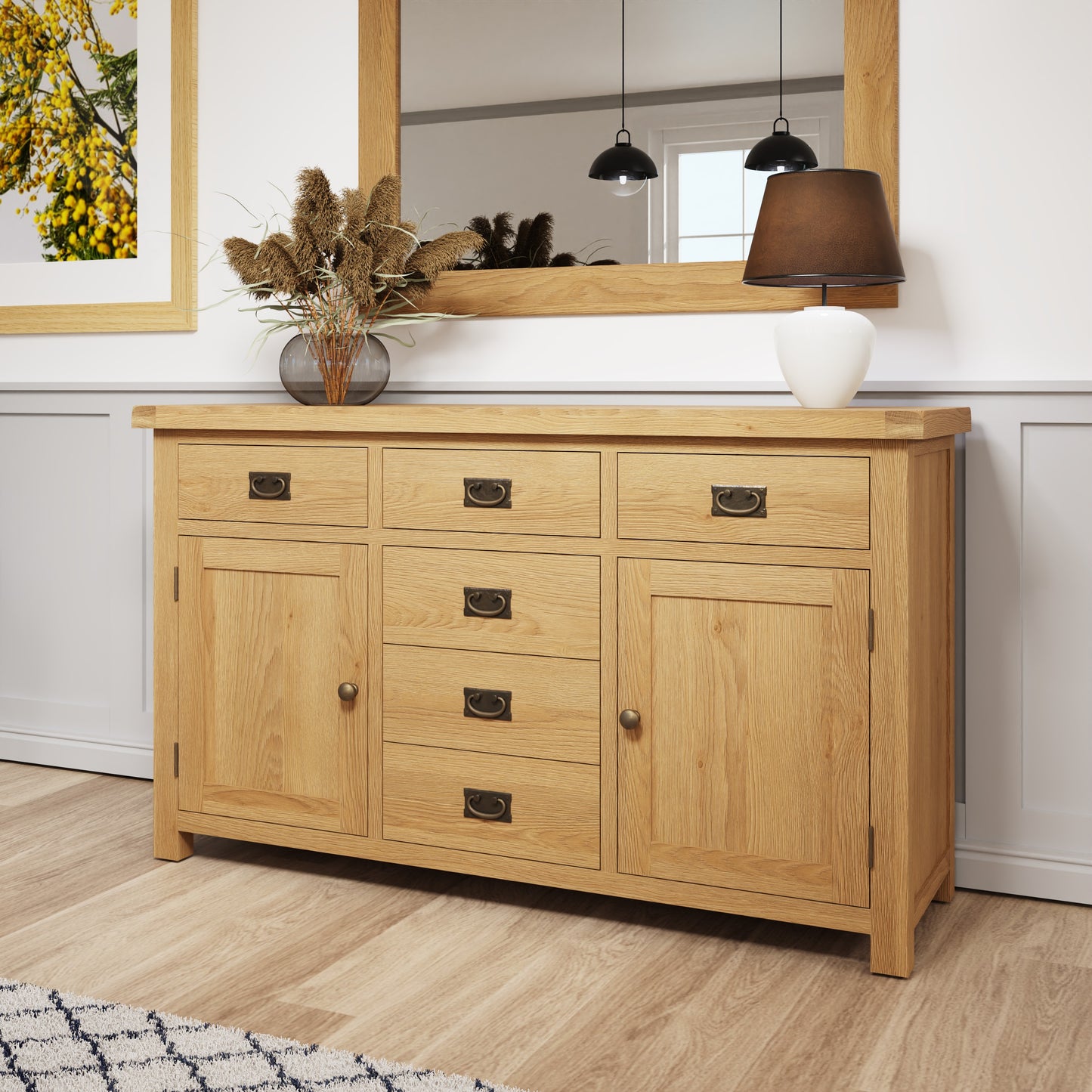 Oakham 6 Drawer Sideboard