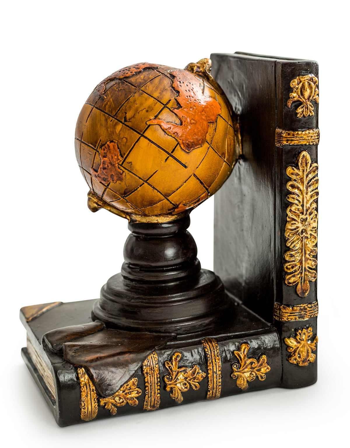 Antique Style Pair of Globe Bookends